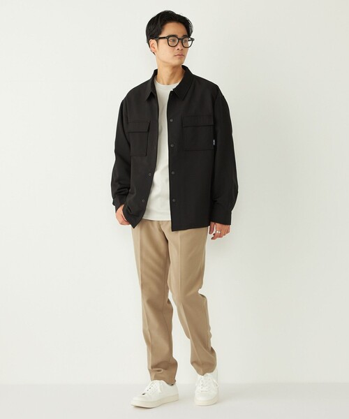 SHIPS Colors(シップス カラーズ)の「SHIPS Colors:〈洗濯機可能〉バックフリース ストレッチ ボックス シャツ◇(シャツ/ブラウス・メンズ・ネイビー/ベージュ/ブラック・X-LARGE/LARGE/MEDIUM)」の19枚目の写真
