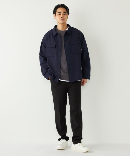 SHIPS Colors(シップス カラーズ)の「SHIPS Colors:〈洗濯機可能〉バックフリース ストレッチ ボックス シャツ◇(シャツ/ブラウス・メンズ・ネイビー/ベージュ/ブラック・X-LARGE/LARGE/MEDIUM)」の22枚目の写真