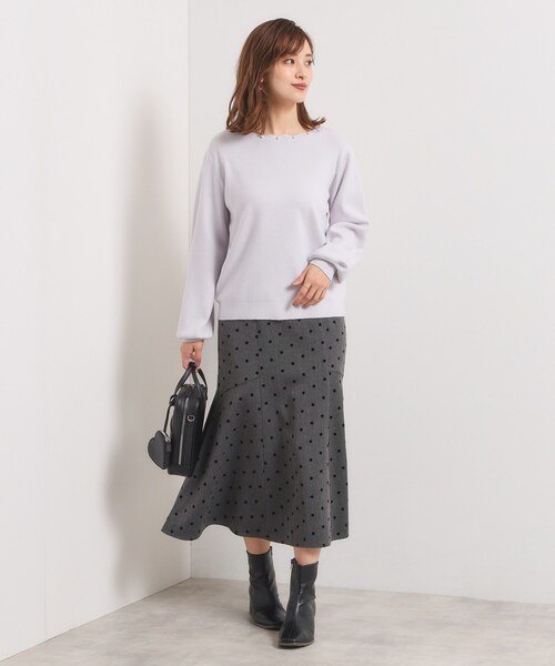 ITS'DEMO（イッツデモ）の「【手洗い可/ウエストゴム】ヘリンボーンマーメイドスカート（スカート・レディース・チャコールグレー/チャコール/ブラック・00）」の13枚目の写真