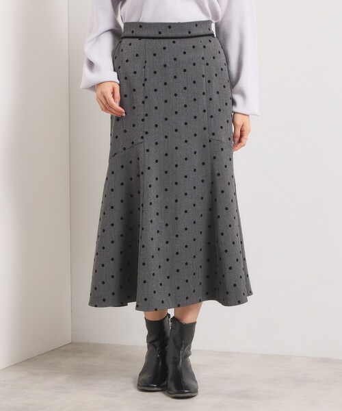 ITS'DEMO（イッツデモ）の「【手洗い可/ウエストゴム】ヘリンボーンマーメイドスカート（スカート・レディース・チャコールグレー/チャコール/ブラック・00）」の16枚目の写真