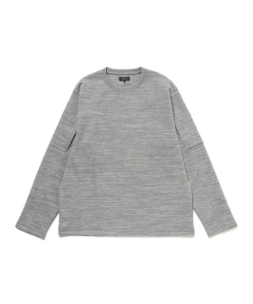 BEAMS（ビームス）の「ダブルフェイス リブ ロングスリーブ（Tシャツ/カットソー・メンズ・グレー/ネイビー・S/XL/L/M）」の2枚目の写真