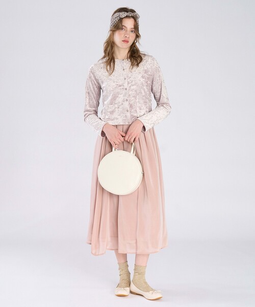 To b. by agnes b.（トゥービーバイアニエスベー）の「シャンブレー ロング スカート（スカート・レディース・レッド系その他・36/40/38）」の5枚目の写真