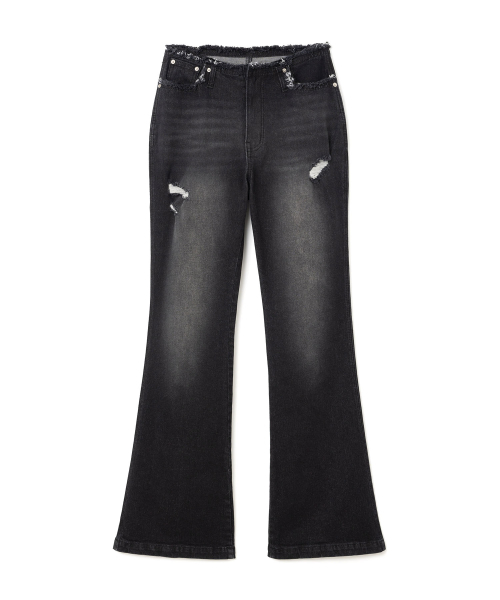 MILLO WOMEN（ミロウーマン）の「カットオフウエスタンジーンズ[ブラック]（デニムパンツ・レディース・その他・MEDIUM/SMALL）」の2枚目の写真