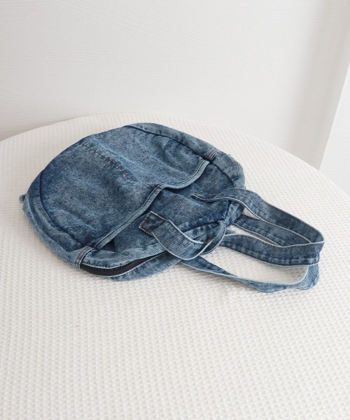 Miniministore(ミニミニストア)の「デニムトートバッグ ラウンドバッグ 無地(トートバッグ・レディース・ダークブルー/ネイビー/ブラック/ライトブルー・FREE)」の16枚目の写真
