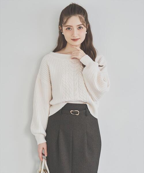 SWINGLE（スウィングル）の「日本製センタースリットタイトスカート（スカート・レディース・ライトグレー/ネイビー/ブラウン・SMALL/MEDIUM）」の4枚目の写真