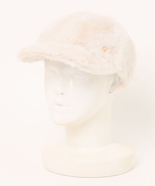 HAKKA KIDS（ハッカキッズ）の「フェイクファーキャップ（キャップ・キッズ・サックスブルー/キナリ・L/M）」の2枚目の写真