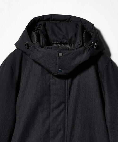 A DAY IN THE LIFE UNITED ARROWS(アデイインザライフユナイテッドアローズ)の「メランジ ミドル フードブルゾン-撥水-<A DAY IN THE LIFE>(ブルゾン・メンズ・ダークグレー/ブラック/ネイビー・L/XL/M)」の5枚目の写真