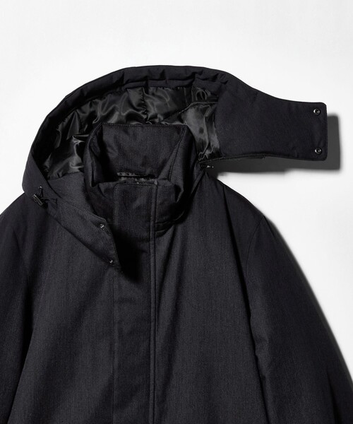 A DAY IN THE LIFE UNITED ARROWS(アデイインザライフユナイテッドアローズ)の「メランジ ミドル フードブルゾン-撥水-<A DAY IN THE LIFE>(ブルゾン・メンズ・ダークグレー/ブラック/ネイビー・L/XL/M)」の10枚目の写真