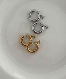 【金属アレルギー対応】幅4mm シンプル フープ イヤリング / サージカルステンレス