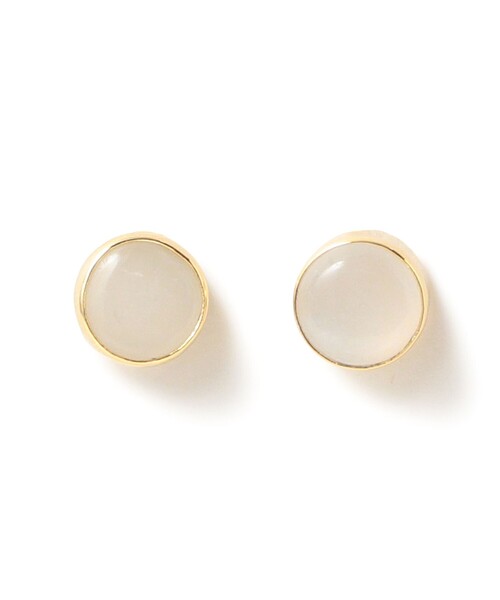 les bonbon(ルボンボン)の「【別注】les bon bon / aura round ピアス(ピアス(両耳用)・レディース・ブルー/ホワイト・ONE SIZE)」の3枚目の写真