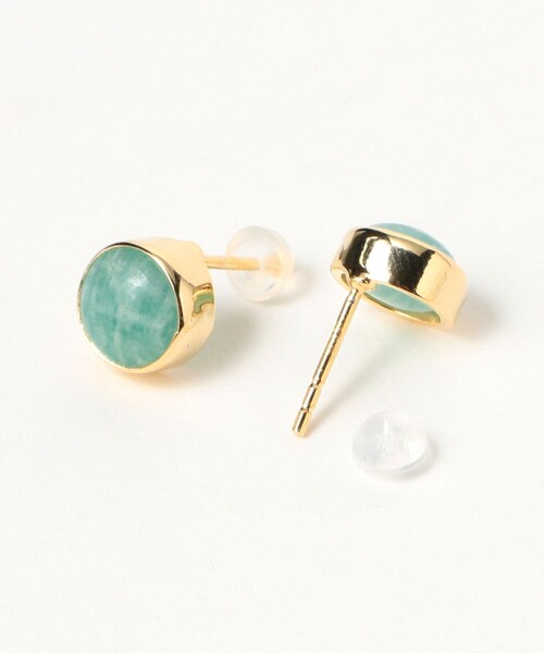 les bonbon(ルボンボン)の「【別注】les bon bon / aura round ピアス(ピアス(両耳用)・レディース・ブルー/ホワイト・ONE SIZE)」の5枚目の写真