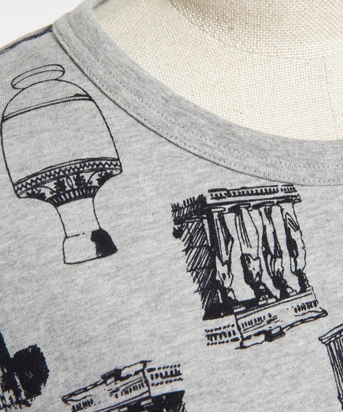 gomme(ゴム)の「パルテノンサイドタックT(Tシャツ/カットソー・レディース・グレー/ブラック/ホワイト・MEDIUM)」の21枚目の写真