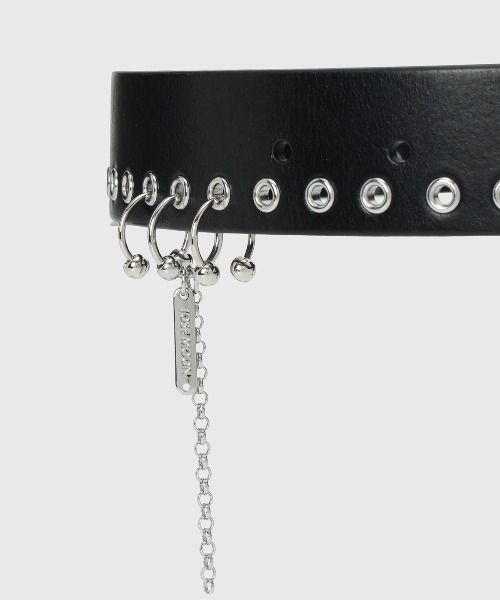 JOSE MOON(ジョゼムーン)の「EYELETS LEATHER BELT/アイレットレザーベルト(ベルト・レディース・ブラック・FREE)」の6枚目の写真