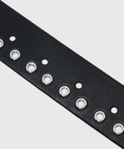 JOSE MOON(ジョゼムーン)の「EYELETS LEATHER BELT/アイレットレザーベルト(ベルト・レディース・ブラック・FREE)」の2枚目の写真