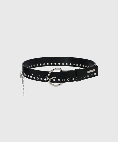 JOSE MOON(ジョゼムーン)の「EYELETS LEATHER BELT/アイレットレザーベルト(ベルト・レディース・ブラック・FREE)」の3枚目の写真
