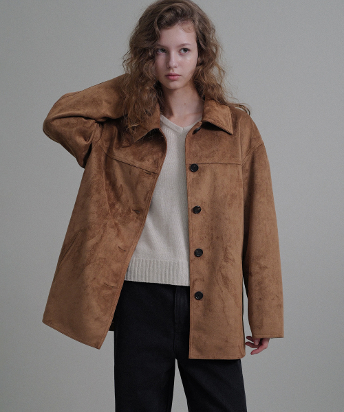 ANDNEEDS(アンドニーズ)の「Mila suede half jacket (brown)(その他アウター・レディース・その他・FREE)」の3枚目の写真