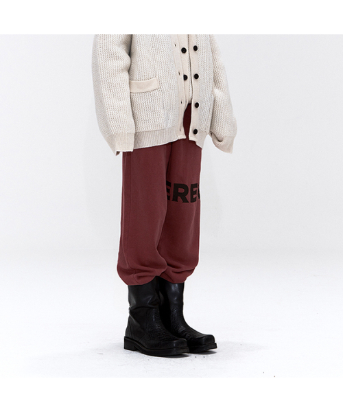 ERER（エルエル）の「[UN] ERER スウェットジョガーパンツ ワイン（スウェットパンツ・レディース・Wine・1/3/5）」の3枚目の写真