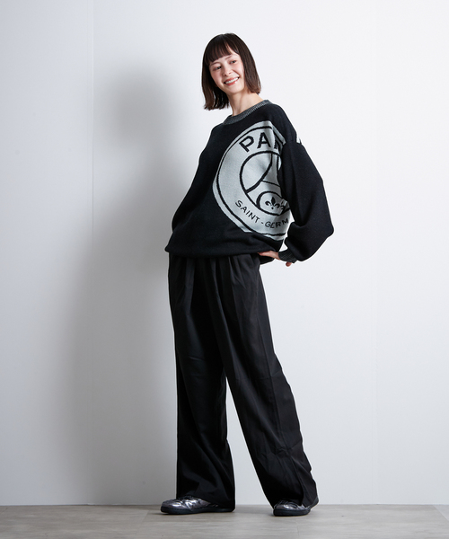 PARIS SAINT-GERMAIN(パリサンジェルマン)の「【Paris Saint-Germain / パリ・サン=ジェルマン】 JP Emblem knit pullover(ニット/セーター・メンズ・ブラック/チャコールグレー・LARGE/MEDIUM)」の4枚目の写真