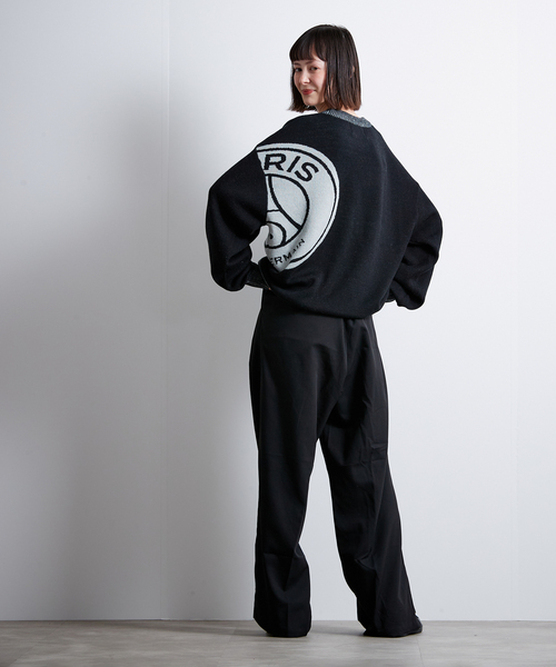 PARIS SAINT-GERMAIN(パリサンジェルマン)の「【Paris Saint-Germain / パリ・サン=ジェルマン】 JP Emblem knit pullover(ニット/セーター・メンズ・ブラック/チャコールグレー・LARGE/MEDIUM)」の7枚目の写真