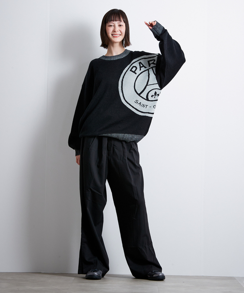 PARIS SAINT-GERMAIN(パリサンジェルマン)の「【Paris Saint-Germain / パリ・サン=ジェルマン】 JP Emblem knit pullover(ニット/セーター・メンズ・ブラック/チャコールグレー・LARGE/MEDIUM)」の8枚目の写真