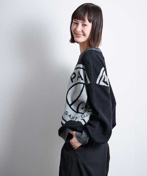 PARIS SAINT-GERMAIN(パリサンジェルマン)の「【Paris Saint-Germain / パリ・サン=ジェルマン】 JP Emblem knit pullover(ニット/セーター・メンズ・ブラック/チャコールグレー・LARGE/MEDIUM)」の13枚目の写真