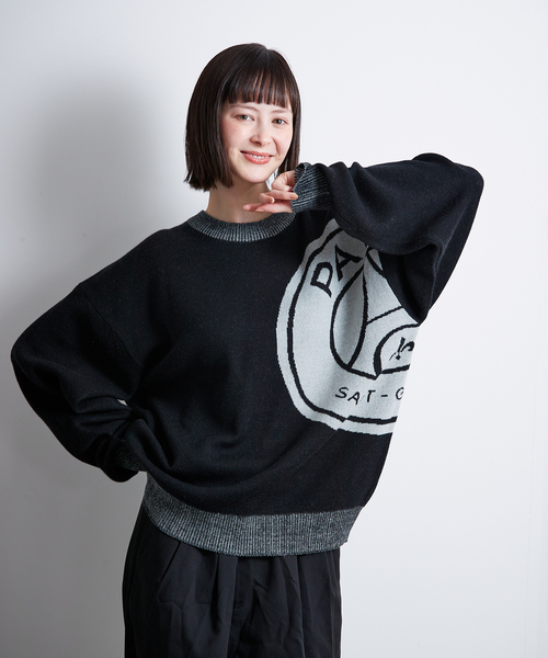 PARIS SAINT-GERMAIN(パリサンジェルマン)の「【Paris Saint-Germain / パリ・サン=ジェルマン】 JP Emblem knit pullover(ニット/セーター・メンズ・ブラック/チャコールグレー・LARGE/MEDIUM)」の14枚目の写真