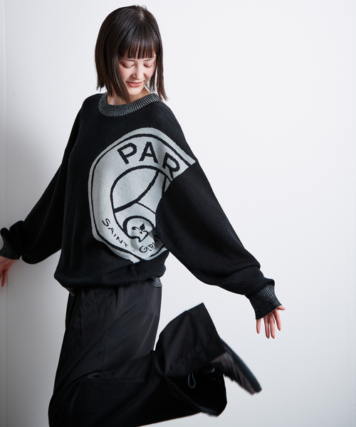 PARIS SAINT-GERMAIN(パリサンジェルマン)の「【Paris Saint-Germain / パリ・サン=ジェルマン】 JP Emblem knit pullover(ニット/セーター・メンズ・ブラック/チャコールグレー・LARGE/MEDIUM)」の16枚目の写真