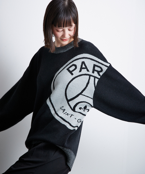 PARIS SAINT-GERMAIN（パリサンジェルマン）の「【Paris Saint-Germain / パリ・サン＝ジェルマン】 JP Emblem knit pullover（ニット/セーター・メンズ・ブラック/チャコールグレー・LARGE/MEDIUM）」の19枚目の写真
