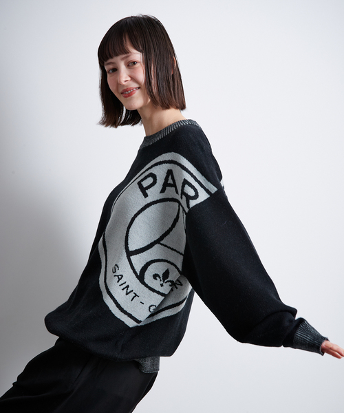 PARIS SAINT-GERMAIN（パリサンジェルマン）の「【Paris Saint-Germain / パリ・サン＝ジェルマン】 JP Emblem knit pullover（ニット/セーター・メンズ・ブラック/チャコールグレー・LARGE/MEDIUM）」の21枚目の写真