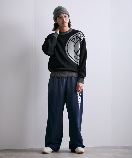 PARIS SAINT-GERMAIN（パリサンジェルマン）の「【Paris Saint-Germain / パリ・サン＝ジェルマン】 JP Emblem knit pullover（ニット/セーター・メンズ・ブラック/チャコールグレー・LARGE/MEDIUM）」の13枚目の写真