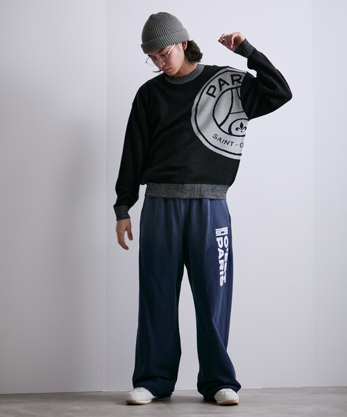 PARIS SAINT-GERMAIN（パリサンジェルマン）の「【Paris Saint-Germain / パリ・サン＝ジェルマン】 JP Emblem knit pullover（ニット/セーター・メンズ・ブラック/チャコールグレー・LARGE/MEDIUM）」の14枚目の写真