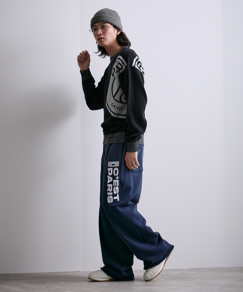 PARIS SAINT-GERMAIN（パリサンジェルマン）の「【Paris Saint-Germain / パリ・サン＝ジェルマン】 JP Emblem knit pullover（ニット/セーター・メンズ・ブラック/チャコールグレー・LARGE/MEDIUM）」の6枚目の写真