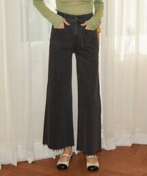 SALON DE YOHN（サロンドヨーン）の「Wide Denim Pants_ Dark Gray（デニムパンツ）」