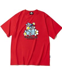キャンディラビットグラフィックTシャツ - レッド