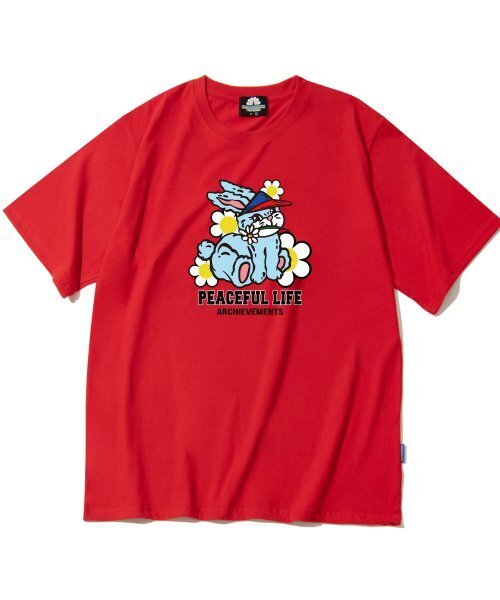 TRIPSHION(トリップション)の「キャンディラビットグラフィックTシャツ - レッド(Tシャツ/カットソー・メンズ・その他・LARGE/MEDIUM/X-LARGE)」の1枚目の写真