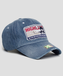 PLATEAU（プラトー）の「ビッグサイズウォッシングボールキャップ XL HIGH COW デニムキャップ ブルー（キャップ）」