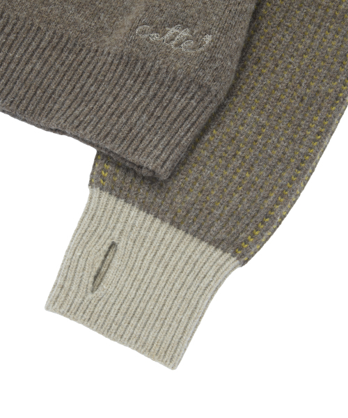 COTTE(コッテ)の「アーガイルツートンリブニットジップアップ(ブラウン)(ニット/セーター・レディース・その他・size2/size1)」の6枚目の写真