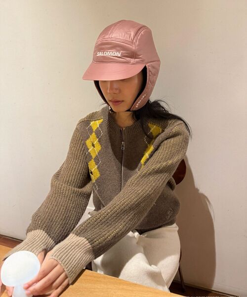 COTTE（コッテ）の「アーガイルツートンリブニットジップアップ（ブラウン）（ニット/セーター・レディース・その他・size2/size1）」の8枚目の写真
