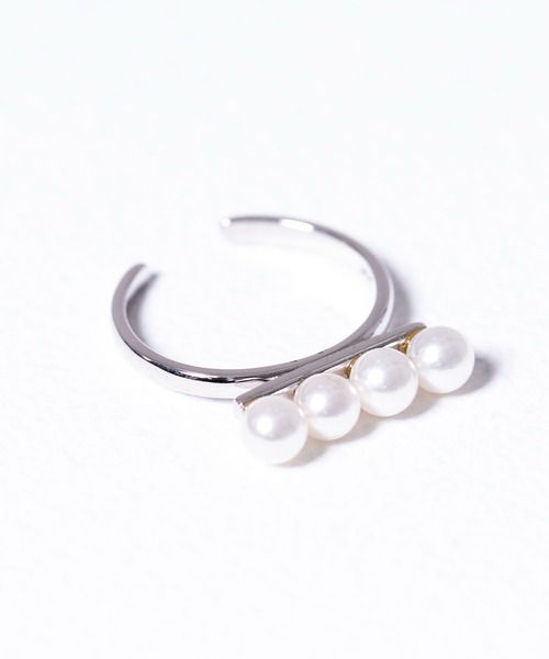 Karlas（カルラス）の「OKKO 貝パール Iラインフリーリング シルバー N194SV（リング・レディース・シルバー・FREE）」の4枚目の写真