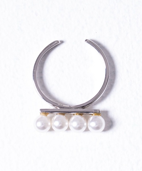 Karlas（カルラス）の「OKKO 貝パール Iラインフリーリング シルバー N194SV（リング・レディース・シルバー・FREE）」の5枚目の写真