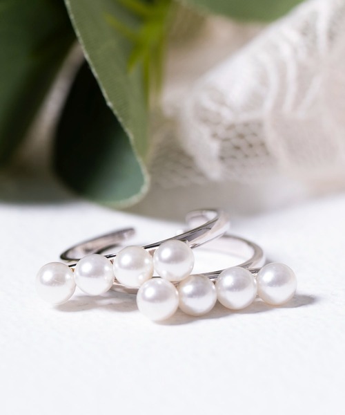 Karlas（カルラス）の「OKKO 貝パール Iラインフリーリング シルバー N194SV（リング・レディース・シルバー・FREE）」の8枚目の写真