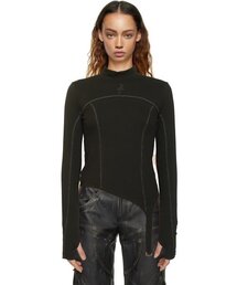 2113 STUDIO（イイルイルサムスタジオ）の「Ep.6 Long sleeve unbalanced cut Black top No.15（Tシャツ/カットソー）」