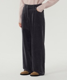 WOMAN CORDUROY PINTUCK PANTS