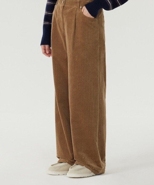 COVERNAT(カバーナット)の「WOMAN CORDUROY PINTUCK PANTS(その他パンツ・レディース・チャコール/ベージュ/アイボリー・MEDIUM/SMALL)」の21枚目の写真