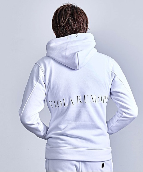VIOLA(ヴィオラ)の「『VIOLA rumore/ヴィオラ ルモーレ』フリース起毛スピンドルパーカー(パーカー・メンズ・ブラック/オフホワイト・L/XL/M)」の5枚目の写真
