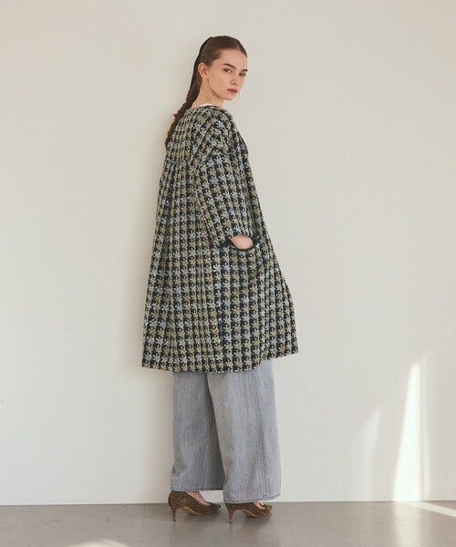 GRACE CLASS（グレースクラス）の「シャイニーツイードコート（その他アウター・レディース・ネイビー・36）」の6枚目の写真