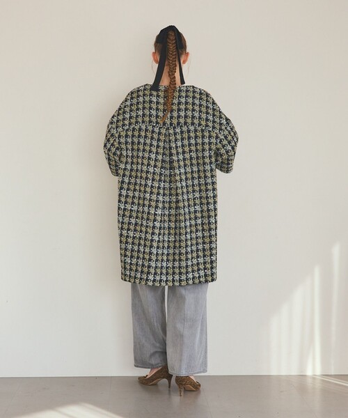 GRACE CLASS（グレースクラス）の「シャイニーツイードコート（その他アウター・レディース・ネイビー・36）」の7枚目の写真