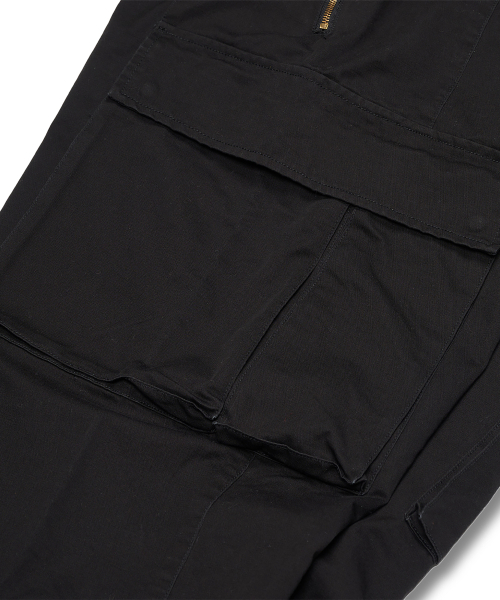 8P Banding Wide Cargo Pants Black