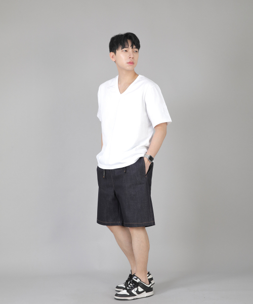 SAINTCREW(セントクルー)の「Vネック無地半袖Tシャツ BVS-823 ホワイト(Tシャツ/カットソー・メンズ・その他・MEDIUM/LARGE/X-LARGE/XX-LARGE)」の5枚目の写真