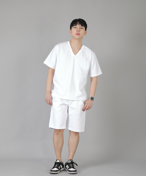 SAINTCREW(セントクルー)の「Vネック無地半袖Tシャツ BVS-823 ホワイト(Tシャツ/カットソー・メンズ・その他・MEDIUM/LARGE/X-LARGE/XX-LARGE)」の9枚目の写真